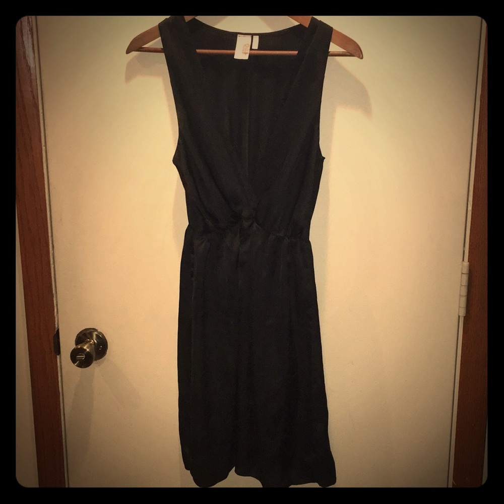 Black silk dress